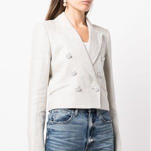 Veronica BeardNevis check-pattern cropped jacket size 00